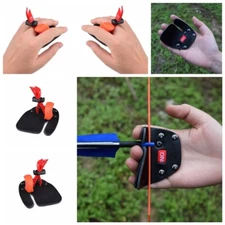 Archery Soft Leather Finger Tab Protector Guard Hunting Practice Left/Right Hand