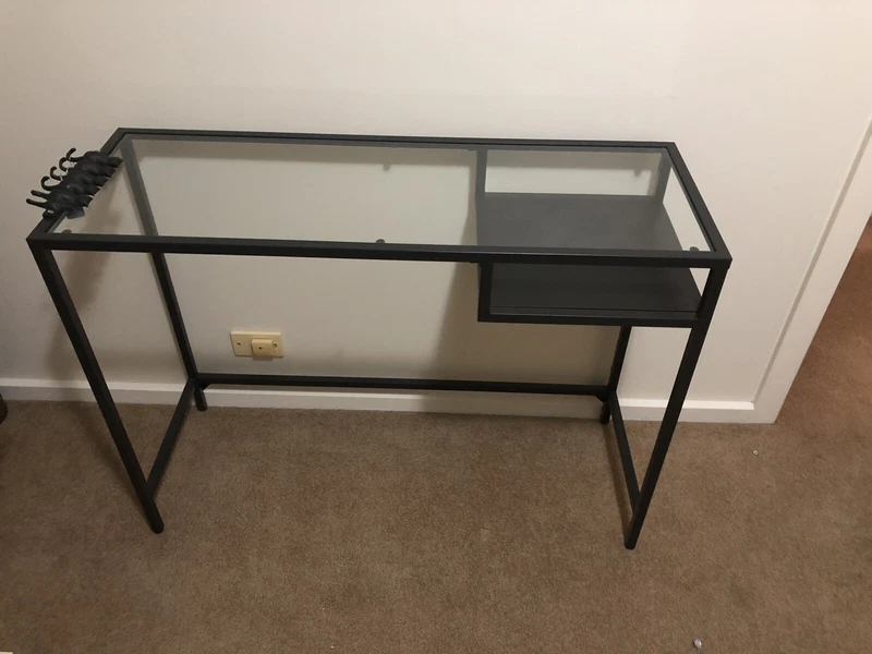 Ikea Slim Desk Table Glass Top