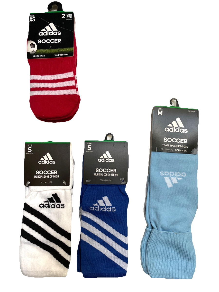 ADIDAS Soccer Socks Youth Boys Girls Assorted Styles Colors Sizes XS-M  NWT