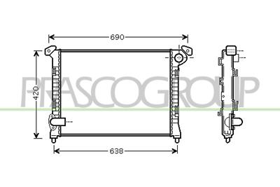Kühler Wasserkühler Motorkühler passend für MINI Mini R50 R53 Cooper One