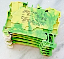 (5) WAGO 2004-1207, 2-conductor Ground Terminal Block, NEW