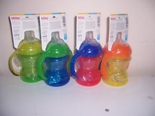 Nuby grip n sip soft spout trainer cup bite proof lot 2