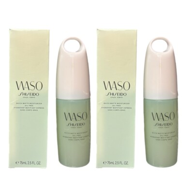 2x Shiseido WASO Quick Matte Moisturizer OIL-FREE 2.5oz, NEW SEALED, Made In USA