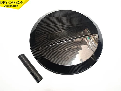Matte Black Ring and BS Style Carbon Spare Tire Cover for G Class W463 W464 - Picture 2 of 7