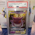 PSA 9 Gengar & Mimikyu Tag Team GX 53/181 Pokemon Sun & Moon Team Up MINT