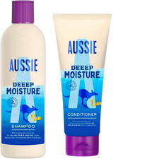 Aussie Deep Moisture Shampoo 300ml & Conditioner 200ml Dry Thick Curly Hair Care