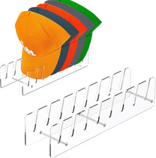 Hat Stand Organizer for Baseball Caps, Acrylic Hat Holder  Rack, 2PCS Clear Sta