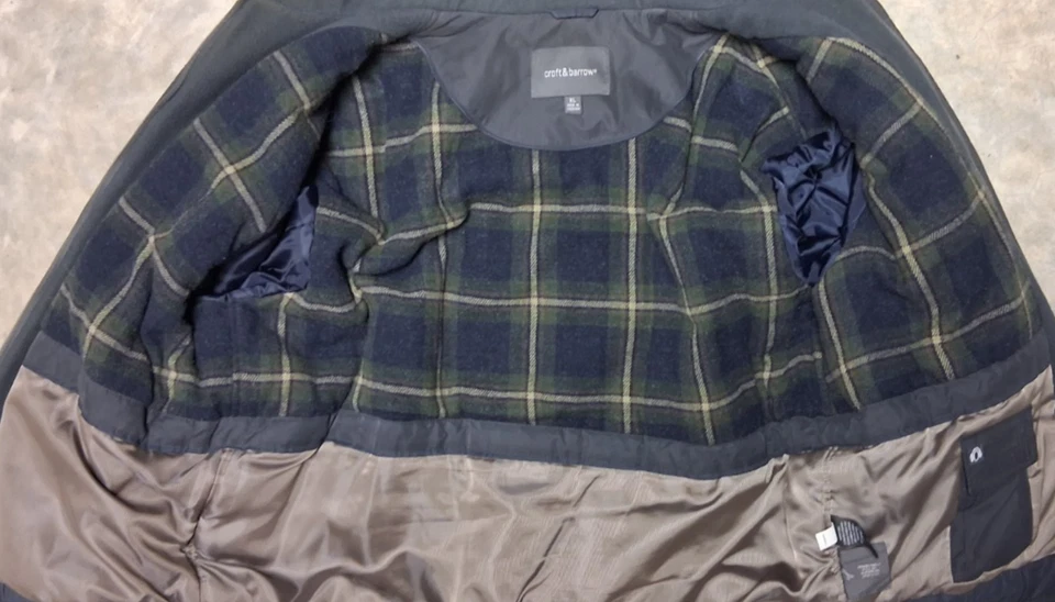 Men's Craft & Barrow Navy Double Zipper Jacket Size XL - Image 4 of 4