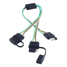 NEWSUN Universal 4-Way Flat Y-Splitter Plug for Tailgate Light Bars 17.5"