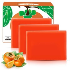 3 PCS Persimmon Soap Bar for Body Odor Control, Natural Body Bar Soap for Old Pe