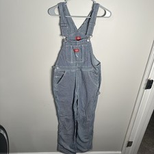 Dickies Overalls Women s Striped Denim Engineer Workwear Gardening, Small