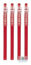 Pilot Frixion Ball Stick (Kleer) Erasable Gel Pens 0.7 Tip Red Ink - Set of 4