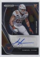 2021 Panini Prizm Draft Picks Draft Picks Auto Samuel Cosmi #DPA-SAC Auto 2r7