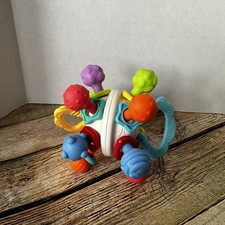 Nuby Textured Twist Ball Baby Teether Toy with Colorful Rattle