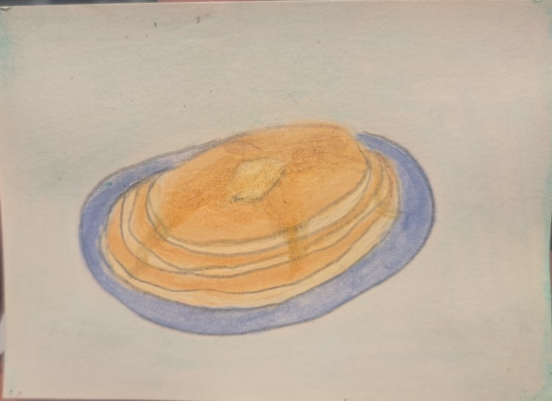 ACEO ORIGINAL ARTIST TRADING CARD HANDMADE Breakfast is Served