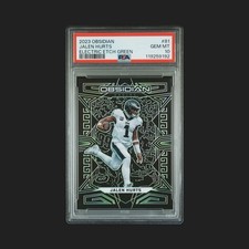 2023 Obsidian Jalen Hurts Electric Etch Green #24/25 Eagles PSA 10 POP 3