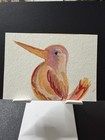 ACEO, Birds, 4 pc set, Art Card, watercolor painting, ooak, original,  — photo 3