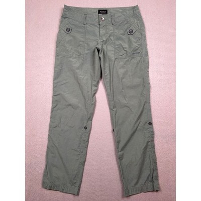 Marmot For Life Womens Sage Green Roll Up Convertible Hiking Pants Size 6