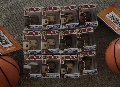NBA Funko Bitty Pop complete set of 12 (Luka, LeBron, Steph, JA, Tatum & Others)
