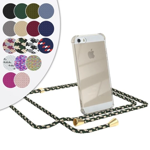 EAZY CASE Apple iPhone 5 5s SE Case with Strap Phone Chain Mobile Cord Wrap Around