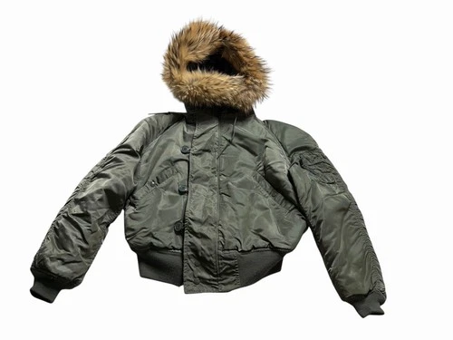 Vintage 70s USAF N-2B Flying Bomber Jacket Mens Large US Military Vietnam Coyote