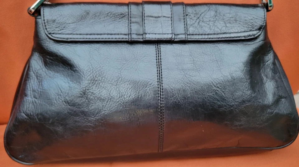 Franco Sarto Black Leather Purse Handbag Shoulder Bag Stachel - Image 3 of 4