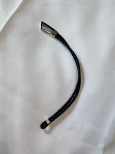 Montblanc Black Leather Bracelet With Silver Hardware Limited Edition Luxury Sig