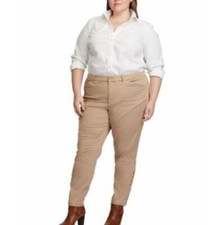 Lauren Ralph Lauren Women's Tan Stretch Chino Jodhpur Pants, 16W/16