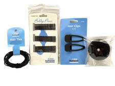 Capezio Bun Builder Mini, Hair Ties, Bobby Pins, Clips - Recital Dance Lot Black