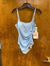 Women NWT "Cole of California" powder blue 1 piece swimsuit. Size 16.