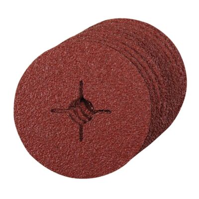 10Pk Fibre Discs 115 x 22.23mm Aluminium Oxide 24g 36g or 60g Grit Pick ...