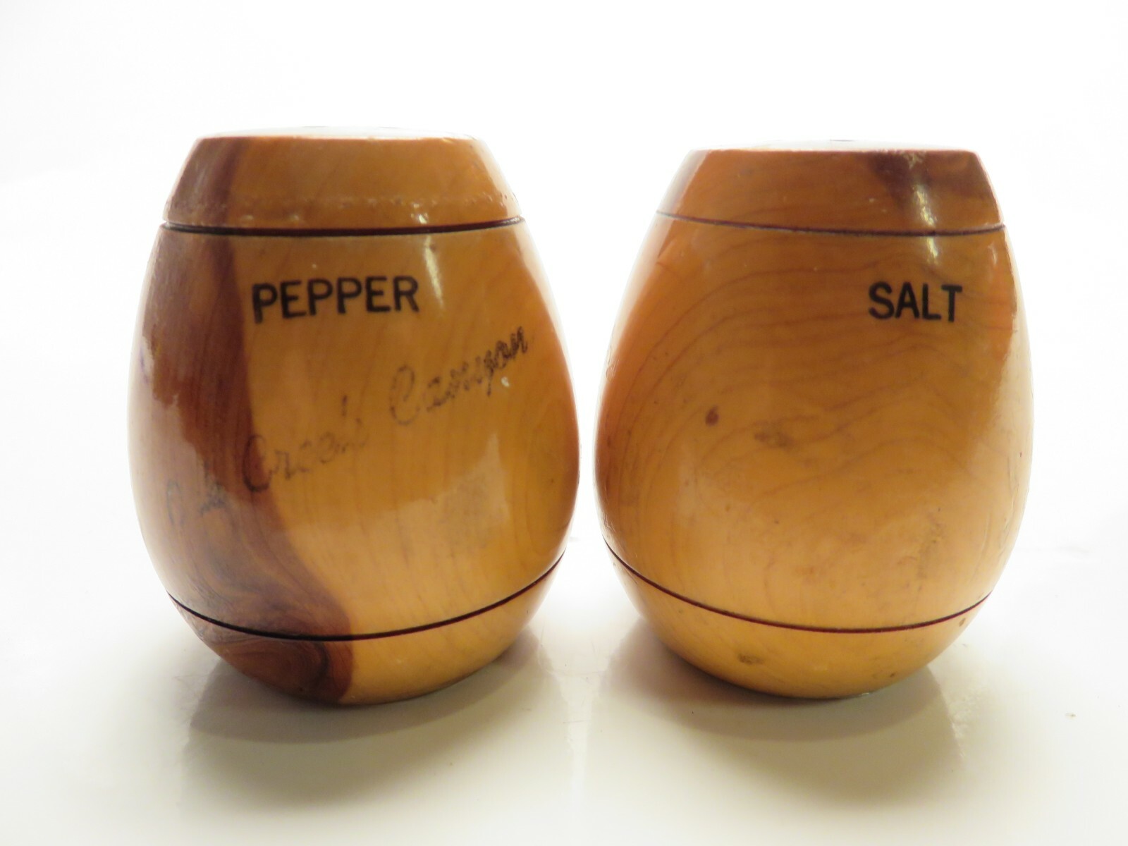 Wood Barrels Salt Pepper Shakers Oak Creek Canyon Vintage Souvenir BA5A0219 eBay