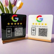 Customer Reviews Custom Review Us on Google QR Code Sign Google Review Sign with NFC
