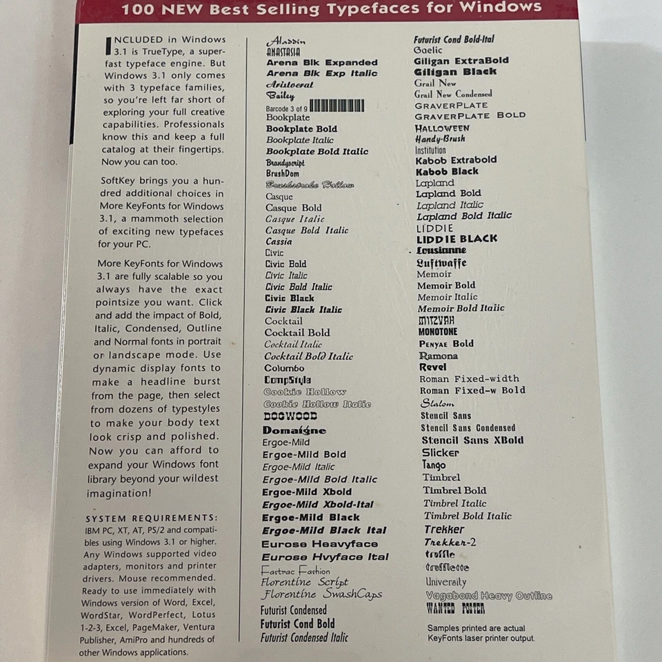 EXTREMELY RARE VINTAGE MORE KEYFONTS FOR MACINTOSH NEW-SEALED - Image 3 of 3