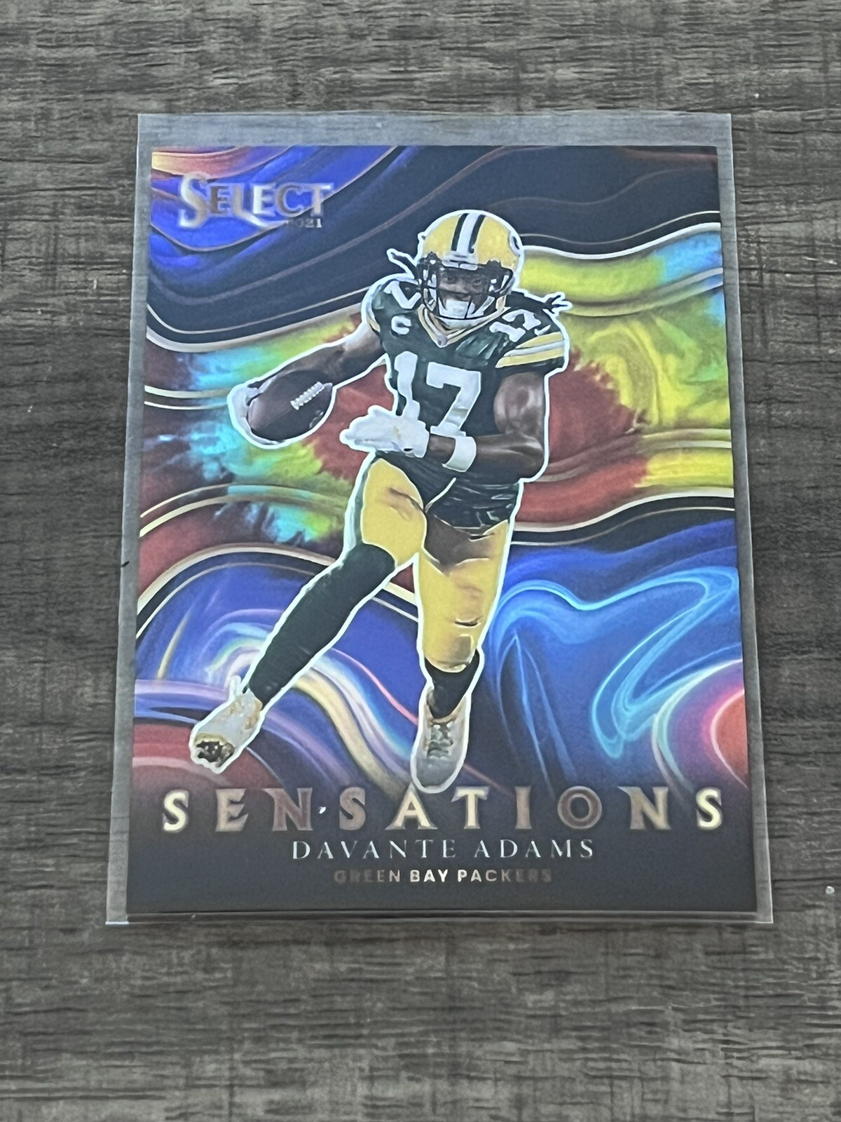 2021 Panini Select - Sensations Tie-Dye Prizm #SEN-7 Davante Adams /25