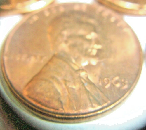 Lot of 7- 1960's Lincoln Memorial Penny A/U - Uncirculated - Picture 7 of 9