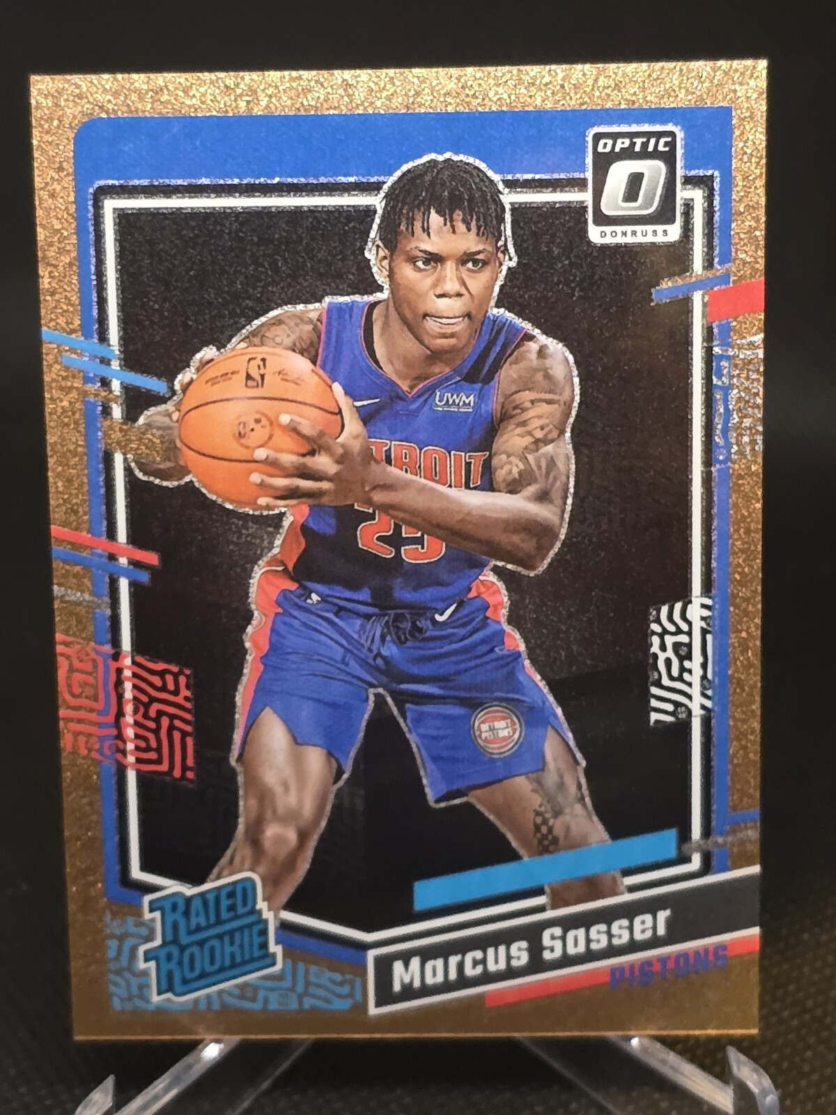 2023-24 Optic Rated Rookie BRONZE GLITTER 36/99 SSP Prizm #242 Marcus Sasser ☄️