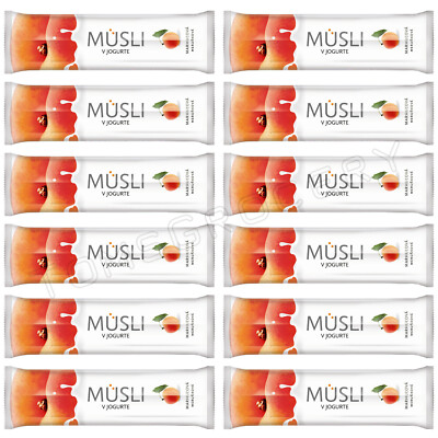 12 TEKMAR MUSLI Peach & Yogurt Breakfast Cereal Bars Snacks Treats 30g 1.05oz