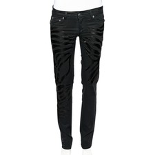 Just Cavalli Black Denim Crystal Embellished Slim Fit Jeans M