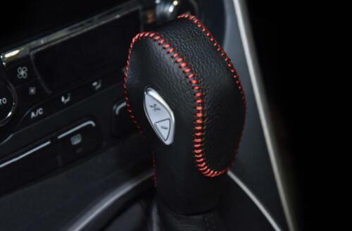 Tapa de perilla de cambio de marchas de cuero negro + rojo para Ford Escape Kuga 2013-2019 - Imagen 6 de 6