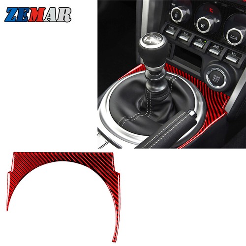 Red Carbon Fiber Gear Shift Frame Cover Trim For Toyota 86 Subaru BRZ 2017-2019