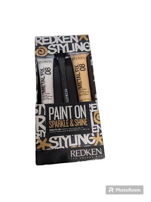 Redken Metal Fix 08 Paint On Sparkle And Shine Metallic Liquid Pommade Duo