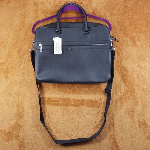 MICHAEL KORS Mens Briefcase Black Pebbled Leather Messenger Bag MK EXPLORER $268 - Picture 2 of 11