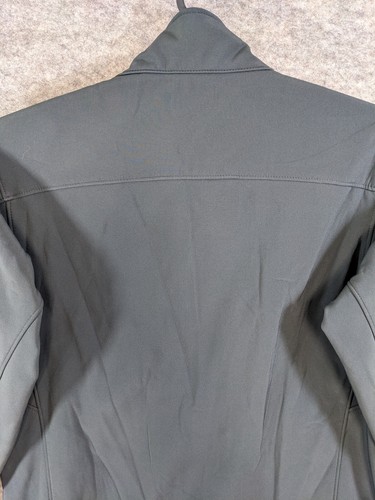 Tech by Tumi Jacket Mens Medium Gray Full Zip Softshell Windbreaker Bungee Waist - Picture 8 of 13