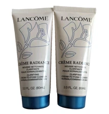 Lot 2 Lancome Creme Radiance Clarifying Gentle Cleanser Cream Foam 2 oz New