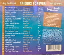 1496 FRIENDS POCKET SONGS KARAOKE CDG  LOT MI