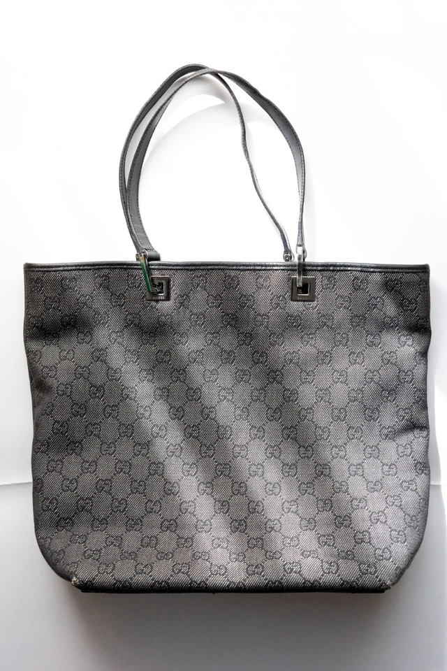 GUCCI Tote Bag GG Canvas Black Auth with Dust bag from JAPAN - Image 3 of 4