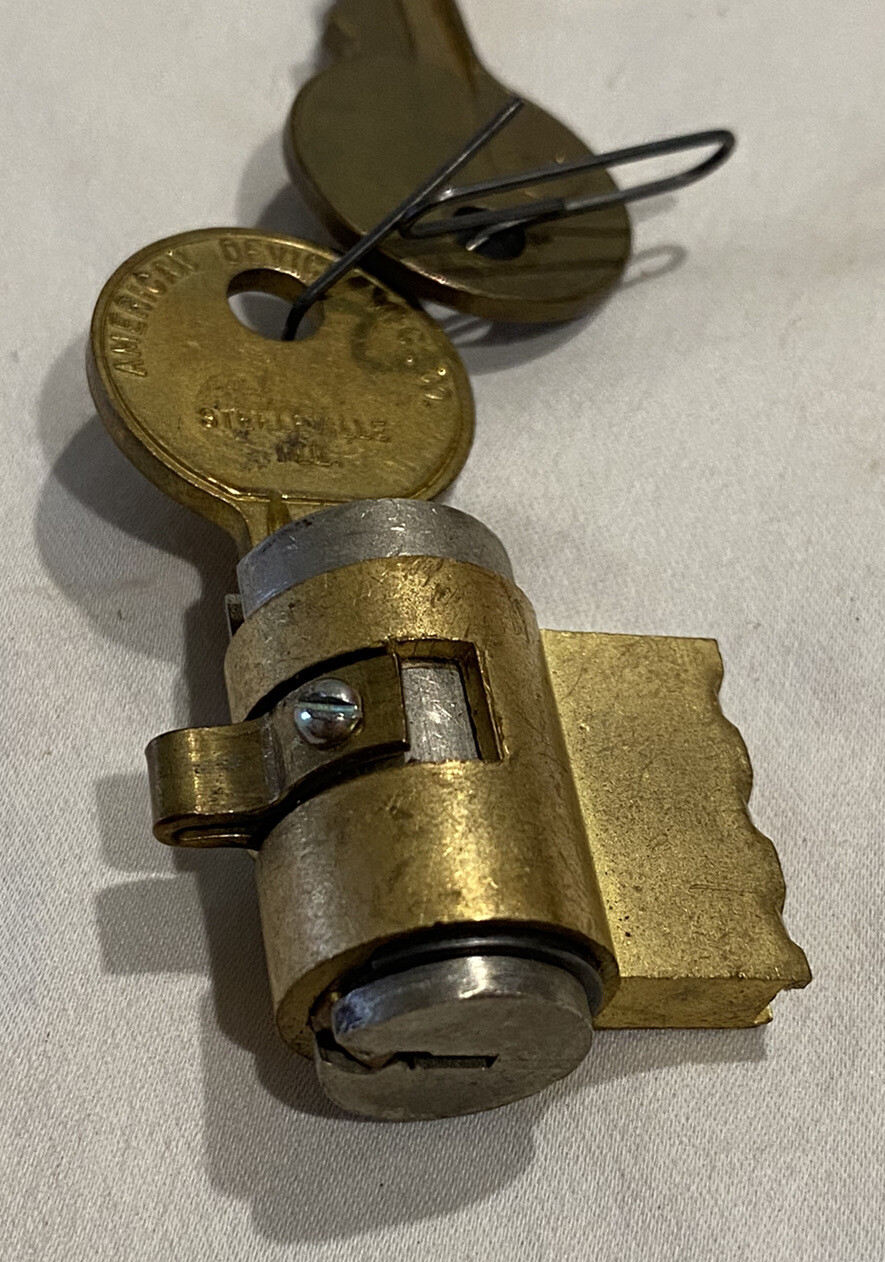 Vintage Taylor Brass Cam Lock Cylinder W/ Keys Rare eBay