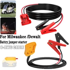 Jumper Cable Clamps for Milwaukee M18, Dewalt 20V Batteries 8AWG Jumper Starter 