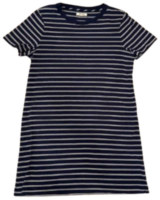 Primark Damen-Oberteil marineblau weiß gestreift lässig kurzärmelig